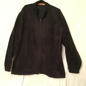 Mens velour full zip fleece